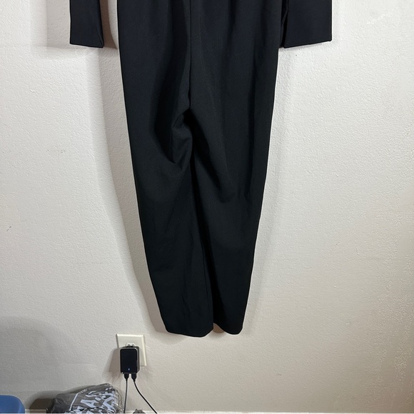 ALEXIA ADMOR black mesh illusion long sleeve jumpsuit 6 NEW - Picture 8 of 10